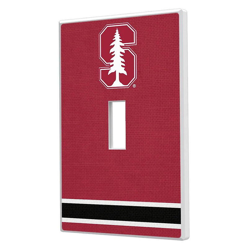Keyscaper Stanford Cardinal Stripe Design Single Toggle Lightswitch Plate