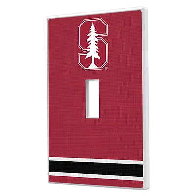 Keyscaper Stanford Cardinal Stripe Design Single Toggle Lightswitch Plate