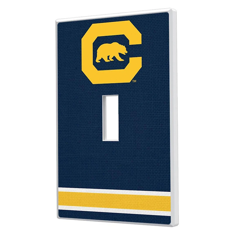 Keyscaper Cal Bears Stripe Design Single Toggle Lightswitch Plate