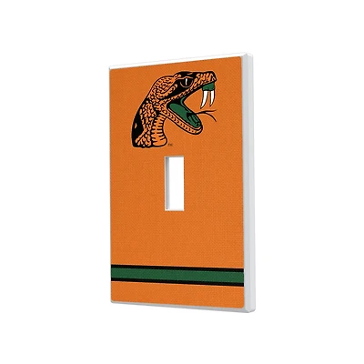 Keyscaper Florida A&M Rattlers Stripe Design Single Toggle Lightswitch Plate