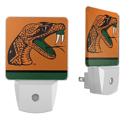 Keyscaper Florida A&M Rattlers  Stripe Design Nightlight 2-Pack