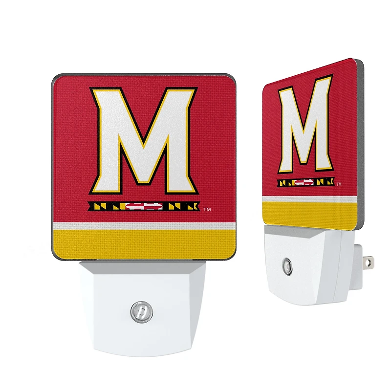 Keyscaper Maryland Terrapins  Stripe Design Nightlight 2-Pack