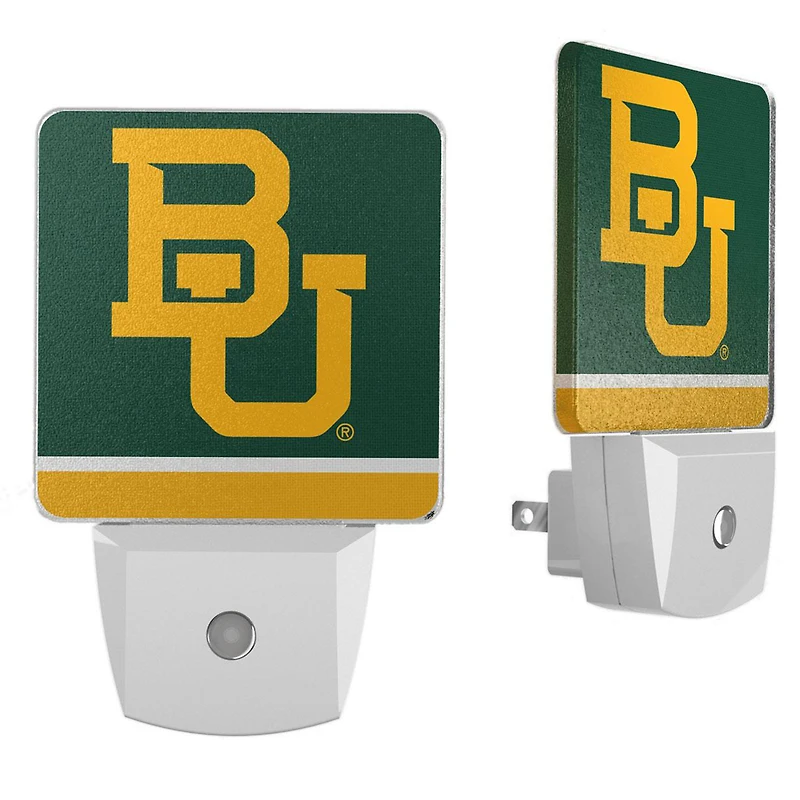Keyscaper Baylor Bears  Stripe Design Nightlight 2-Pack
