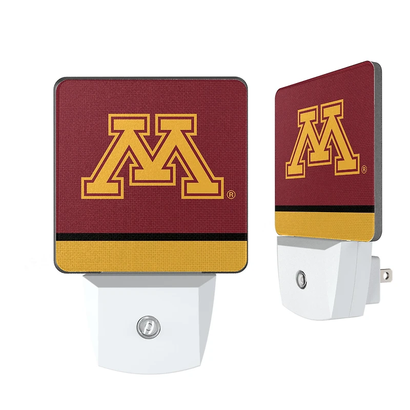 Keyscaper Minnesota Golden Gophers  Stripe Design Nightlight 2-Pack