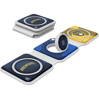 Keyscaper Milwaukee Brewers 3-in-1 Foldable Charger