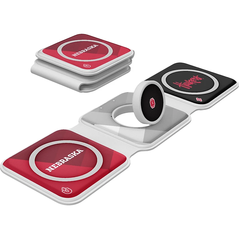 Keyscaper Nebraska Huskers 3-in-1 Foldable Charger