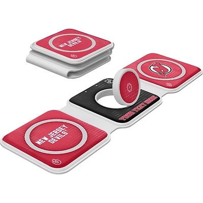 Keyscaper New Jersey Devils Personalized 3-in-1 Foldable Charger