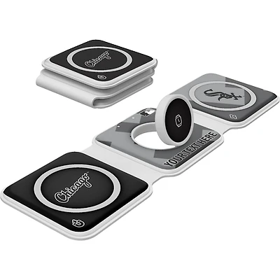Keyscaper Chicago White Sox Personalized 3-in-1 Foldable Charger