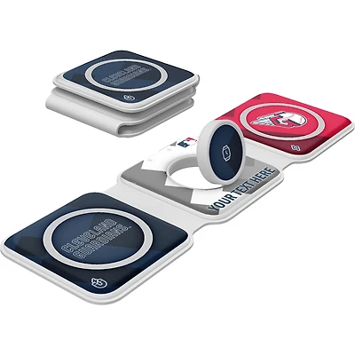 Keyscaper Cleveland Guardians Personalized 3-in-1 Foldable Charger