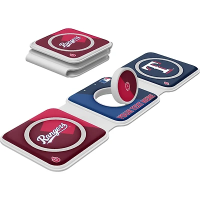 Keyscaper Texas Rangers Personalized 3-in-1 Foldable Charger