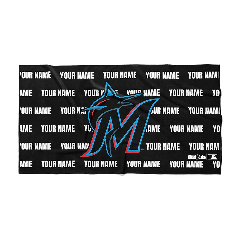 Chad & Jake Miami Marlins 30" x 60" Personalized Horizontal Towel