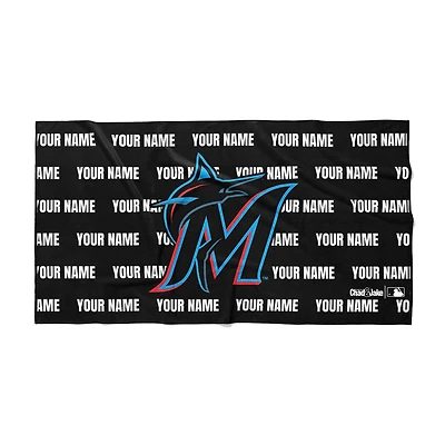 Chad & Jake Miami Marlins 30" x 60" Personalized Horizontal Towel
