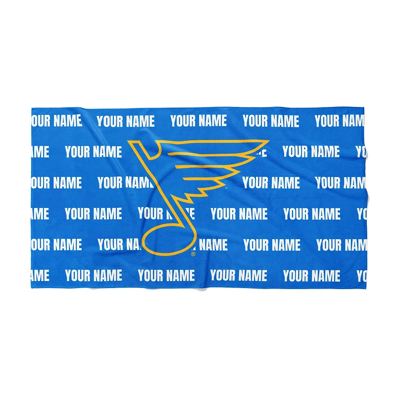 Chad & Jake St. Louis Blues 30" x 60" Personalized Horizontal Towel
