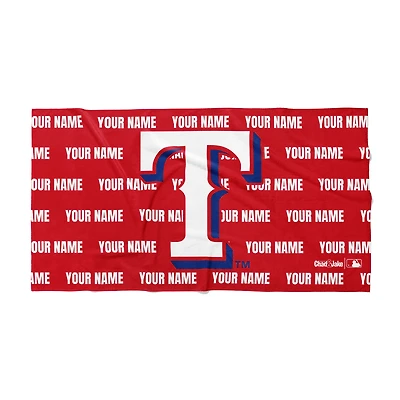 Chad & Jake Texas Rangers 30" x 60" Personalized Horizontal Towel