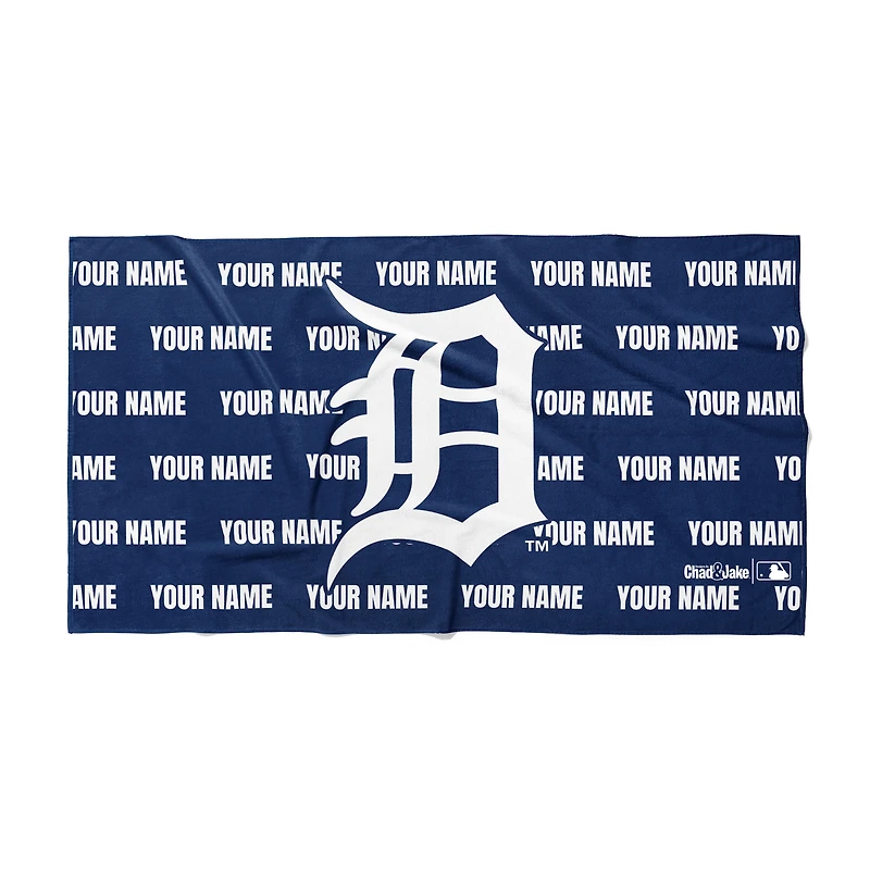 Chad & Jake Detroit Tigers 30" x 60" Personalized Horizontal Towel