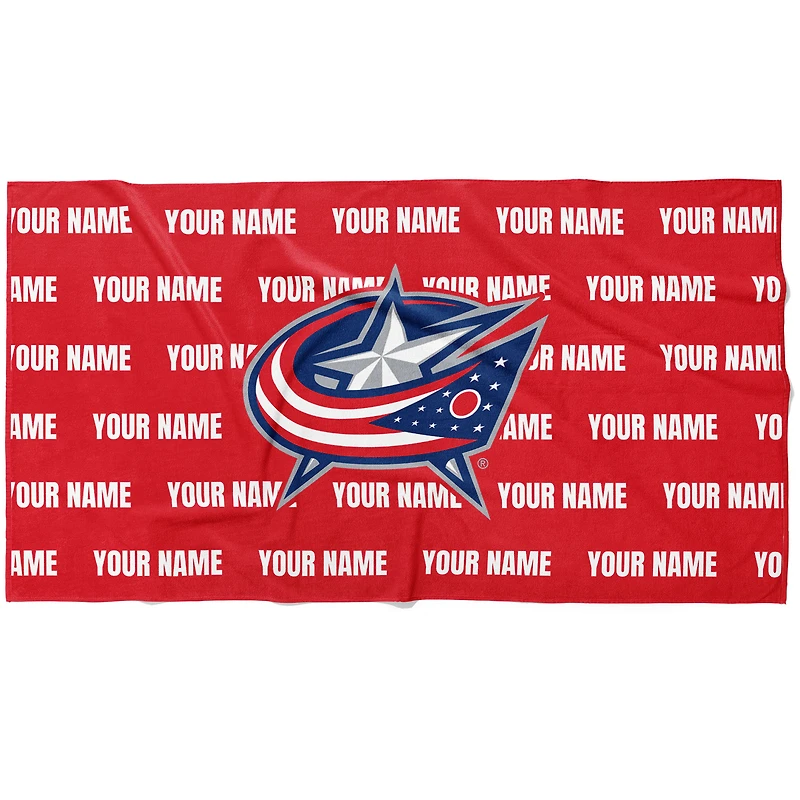Chad & Jake Columbus Blue Jackets 30" x 60" Personalized Horizontal Towel