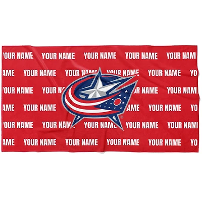 Chad & Jake Columbus Blue Jackets 30" x 60" Personalized Horizontal Towel