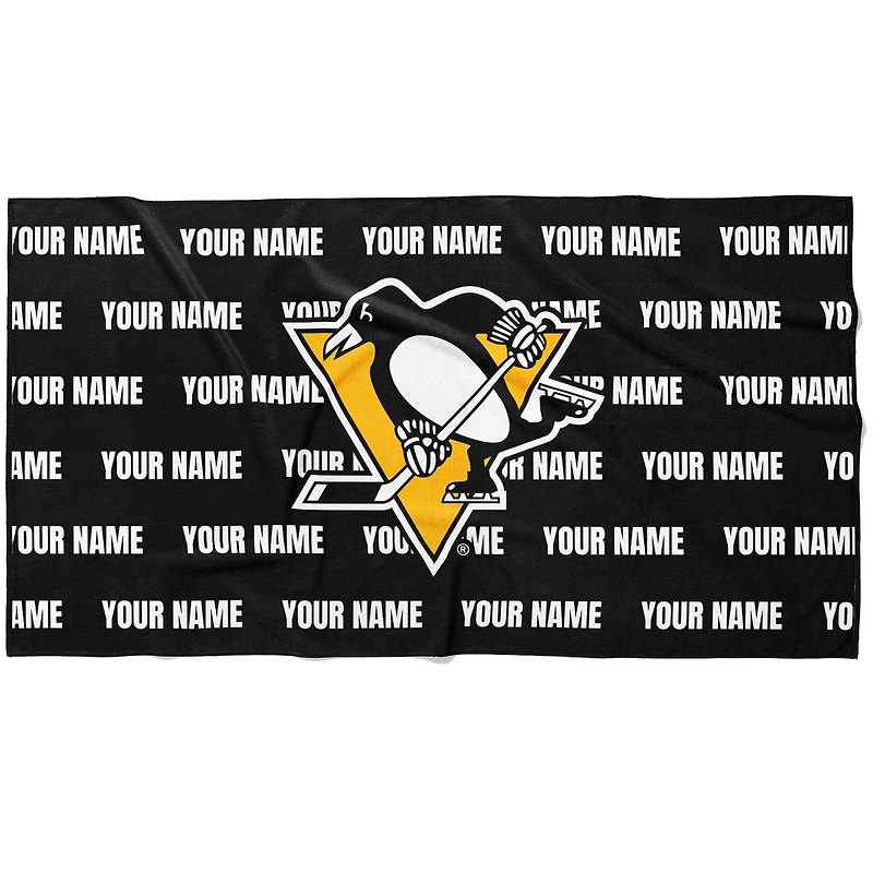 Chad & Jake Pittsburgh Penguins 30" x 60" Personalized Horizontal Towel