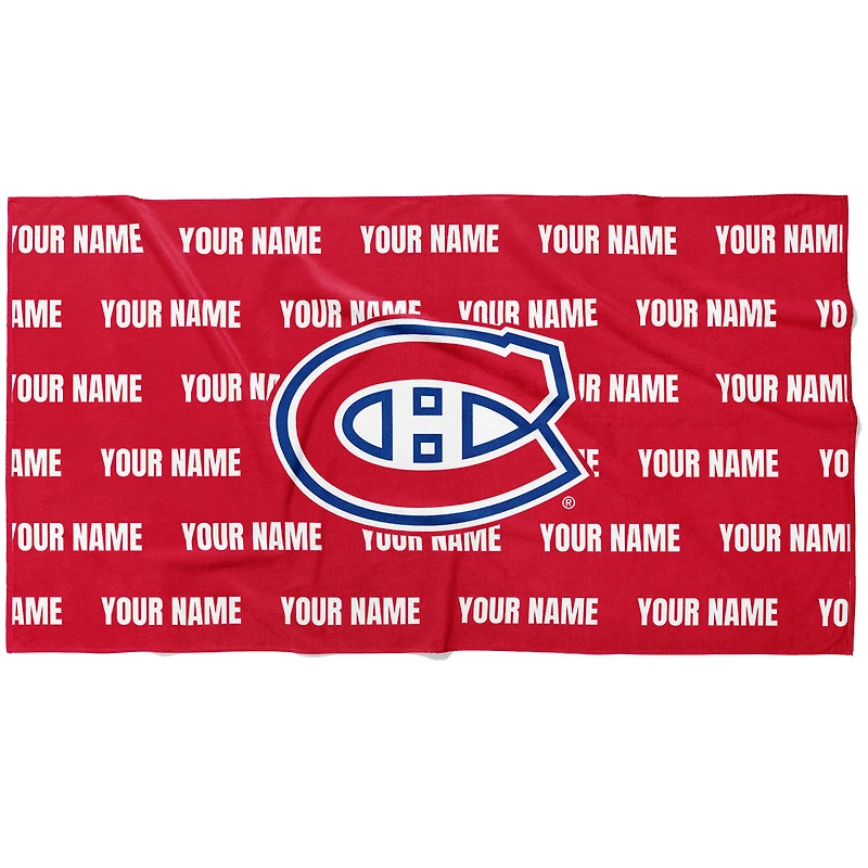 Chad & Jake Montreal Canadiens 30" x 60" Personalized Horizontal Towel