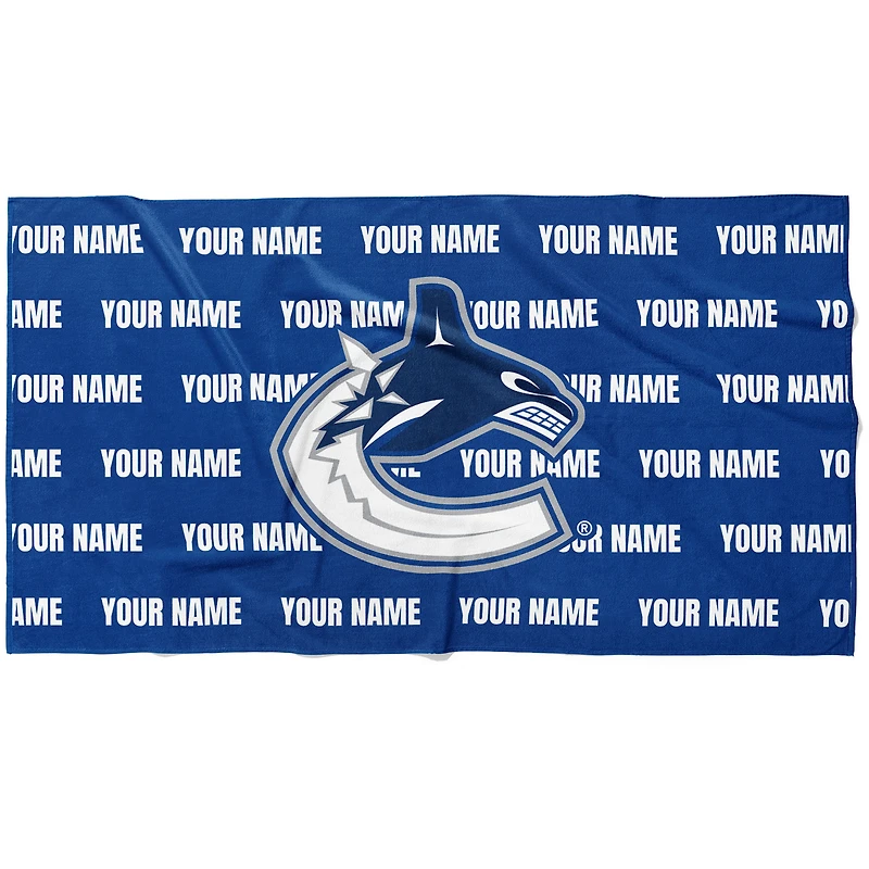 Chad & Jake Vancouver Canucks 30" x 60" Personalized Horizontal Towel