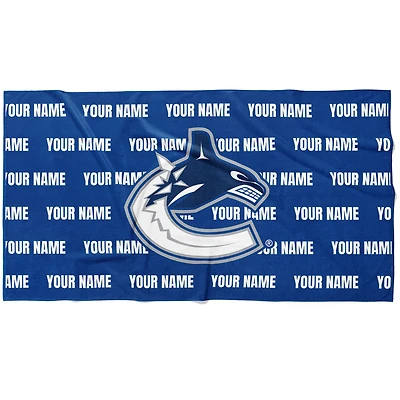Chad & Jake Vancouver Canucks 30" x 60" Personalized Horizontal Towel