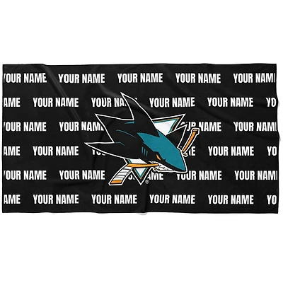 Chad & Jake San Jose Sharks 30" x 60" Personalized Horizontal Towel