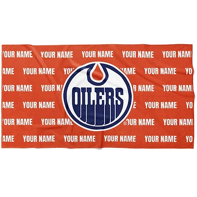 Chad & Jake Edmonton Oilers 30" x 60" Personalized Horizontal Towel