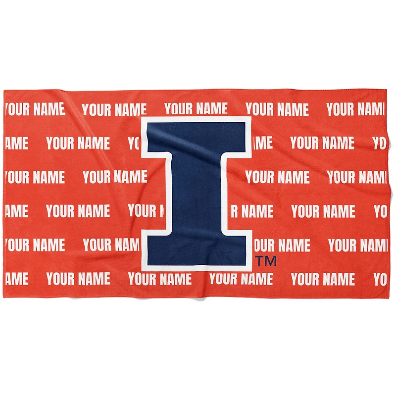 Chad & Jake Illinois Fighting Illini 30" x 60" Personalized Horizontal Towel