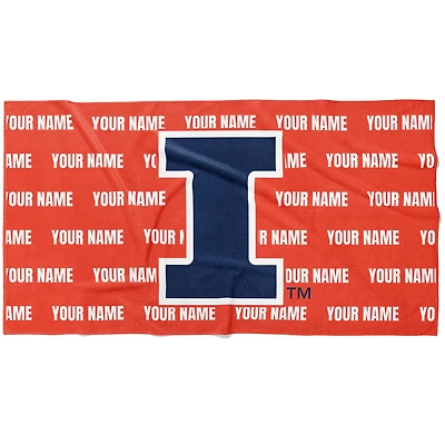 Chad & Jake Illinois Fighting Illini 30" x 60" Personalized Horizontal Towel