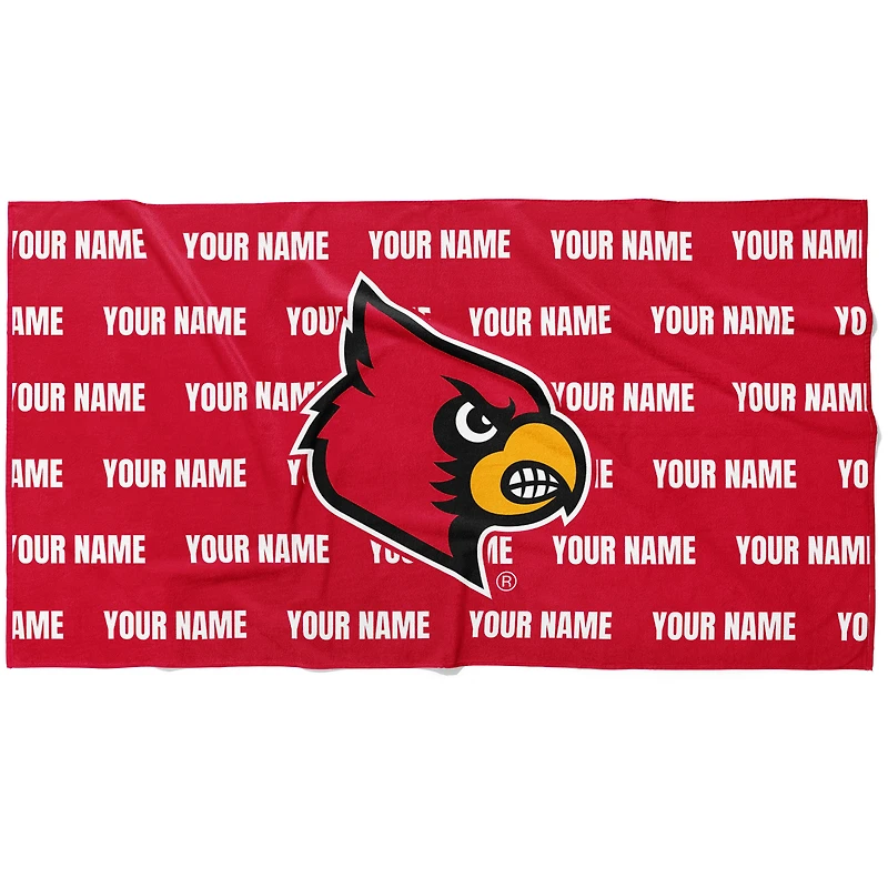 Chad & Jake Louisville Cardinals 30" x 60" Personalized Horizontal Towel