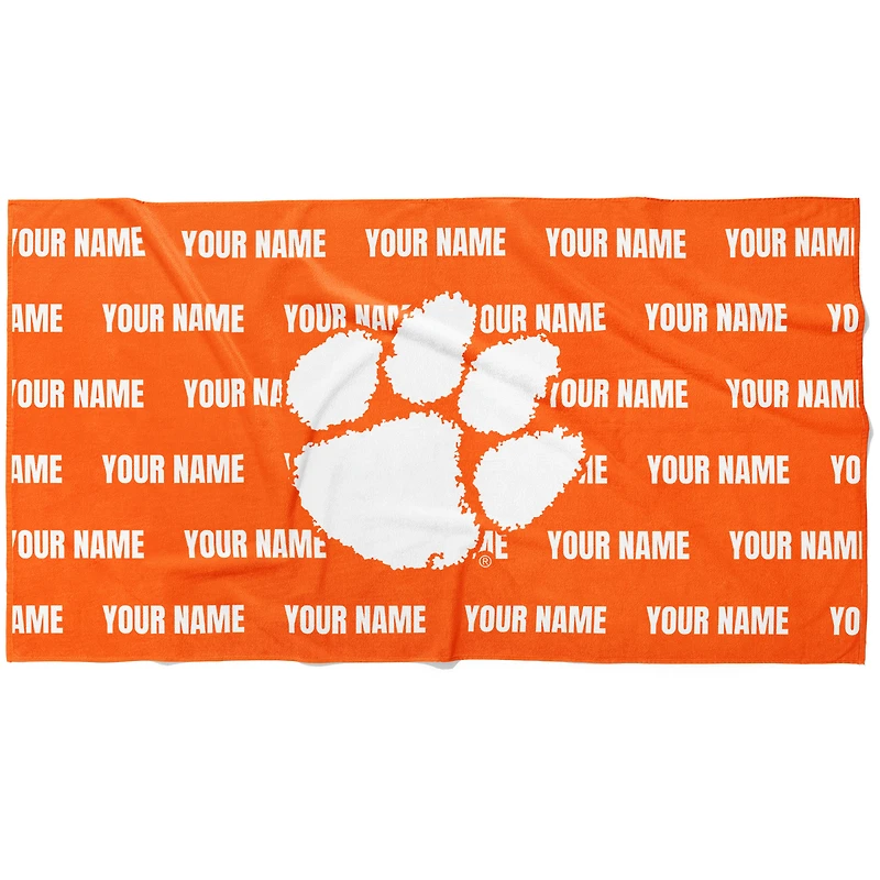 Chad & Jake Clemson Tigers 30" x 60" Personalized Horizontal Towel