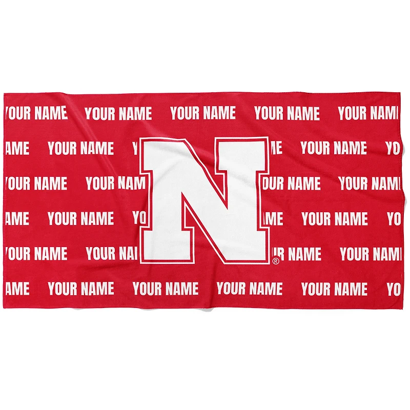 Chad & Jake Nebraska Huskers 30" x 60" Personalized Horizontal Towel