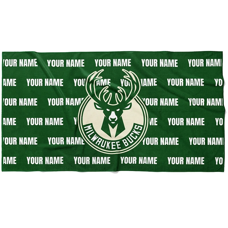 Chad & Jake Milwaukee Bucks 30" x 60" Personalized Horizontal Towel