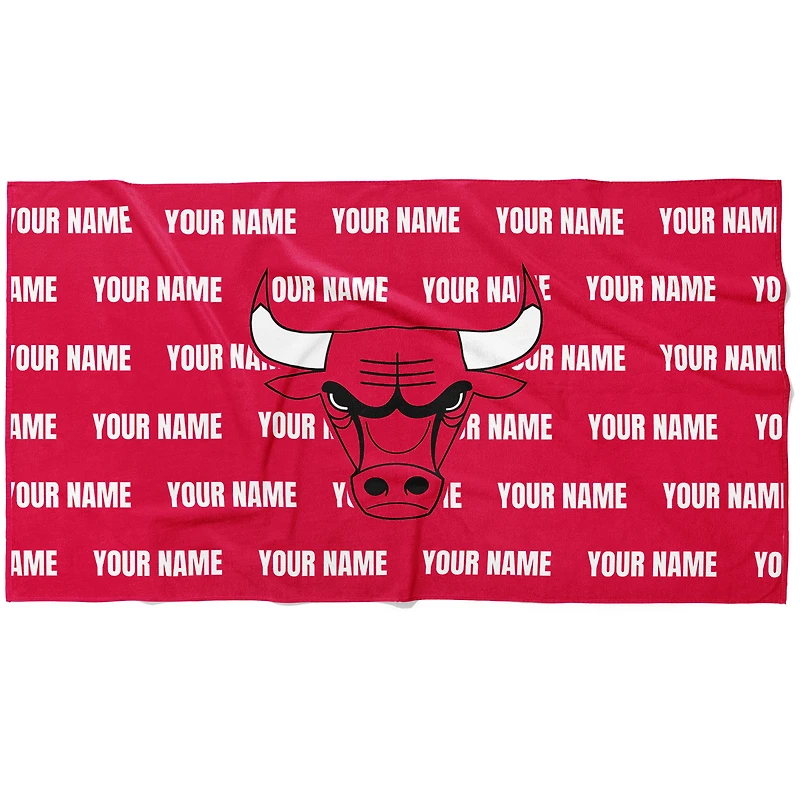 Chad & Jake Chicago Bulls 30" x 60" Personalized Horizontal Towel