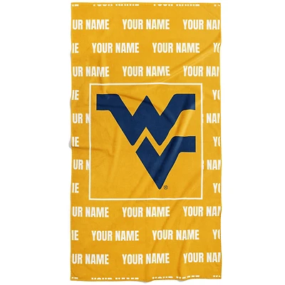 Chad & Jake West Virginia Mountaineers 30" x 60" Personalized Repeat Vertical Towel