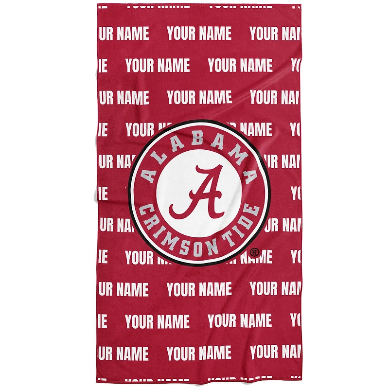 Chad & Jake Alabama Crimson Tide 30" x 60" Personalized Repeat Vertical Towel
