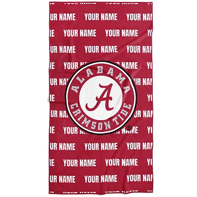Chad & Jake Alabama Crimson Tide 30" x 60" Personalized Repeat Vertical Towel