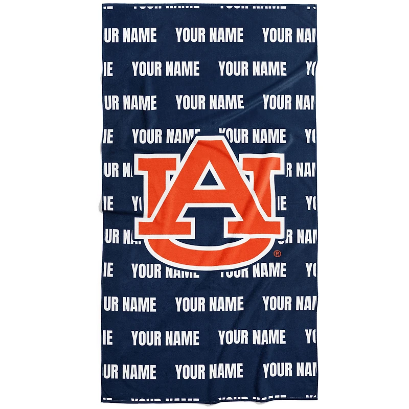 Chad & Jake Auburn Tigers 30" x 60" Personalized Repeat Vertical Towel