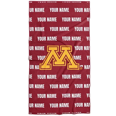 Chad & Jake Minnesota Golden Gophers 30" x 60" Personalized Repeat Vertical Towel