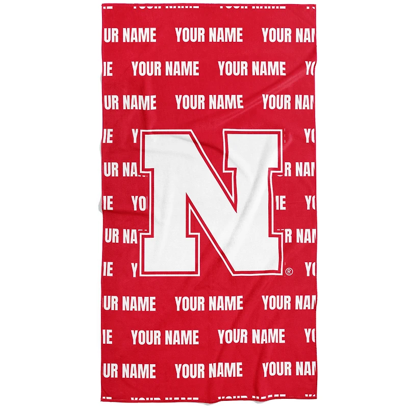 Chad & Jake Nebraska Huskers 30" x 60" Personalized Repeat Vertical Towel