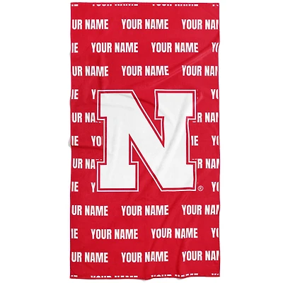 Chad & Jake Nebraska Huskers 30" x 60" Personalized Repeat Vertical Towel