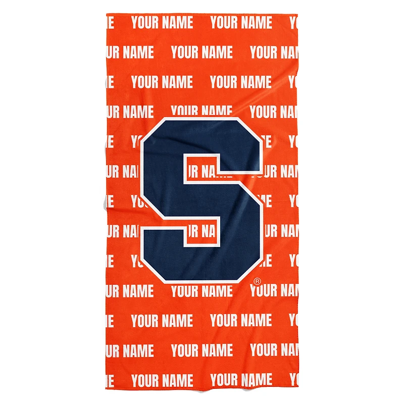 Chad & Jake Syracuse Orange 30" x 60" Personalized Repeat Vertical Towel