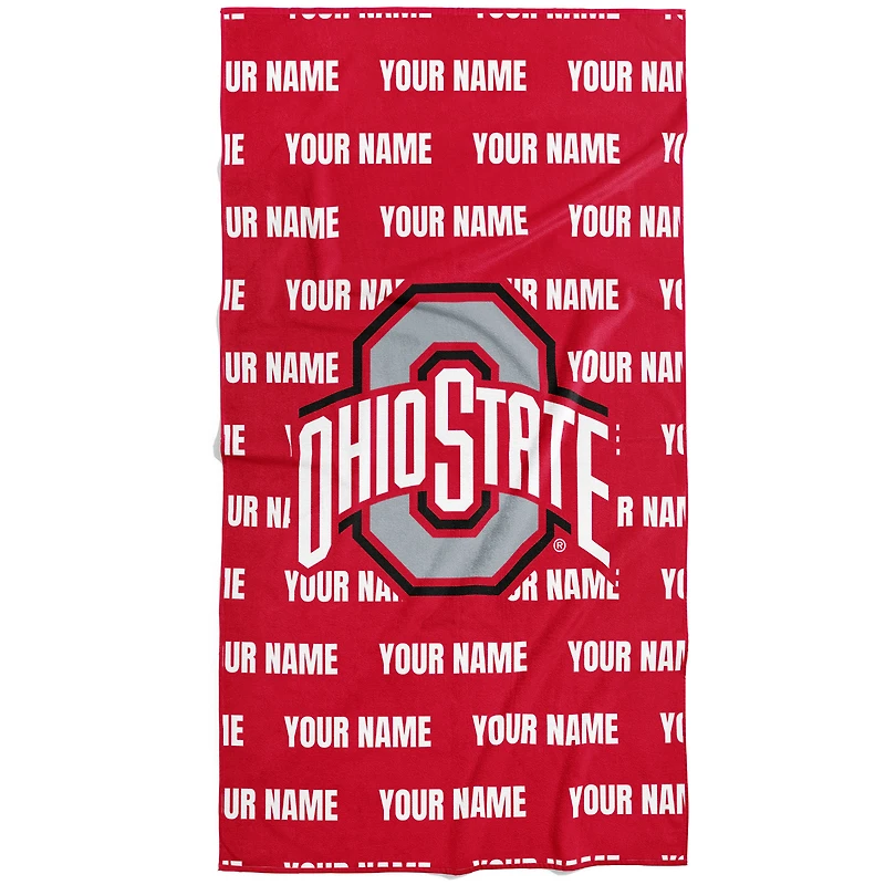 Chad & Jake Ohio State Buckeyes 30" x 60" Personalized Repeat Vertical Towel
