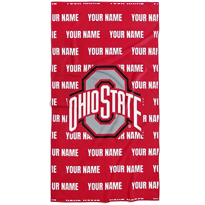 Chad & Jake Ohio State Buckeyes 30" x 60" Personalized Repeat Vertical Towel