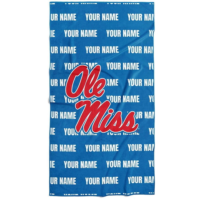 Chad & Jake Ole Miss Rebels 30" x 60" Personalized Repeat Vertical Towel