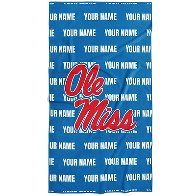 Chad & Jake Ole Miss Rebels 30" x 60" Personalized Repeat Vertical Towel