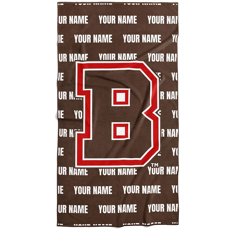 Chad & Jake Brown Bears 30" x 60" Personalized Repeat Vertical Towel