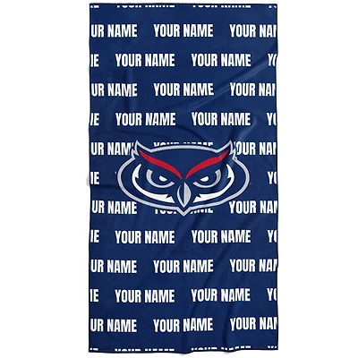 Chad & Jake Florida Atlantic Owls 30" x 60" Personalized Repeat Vertical Towel