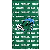 Chad & Jake Tulane Green Wave 30" x 60" Personalized Repeat Vertical Towel