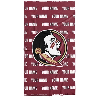 Chad & Jake Florida State Seminoles 30" x 60" Personalized Repeat Vertical Towel